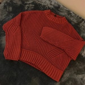 Dark Orange Knit Sweater